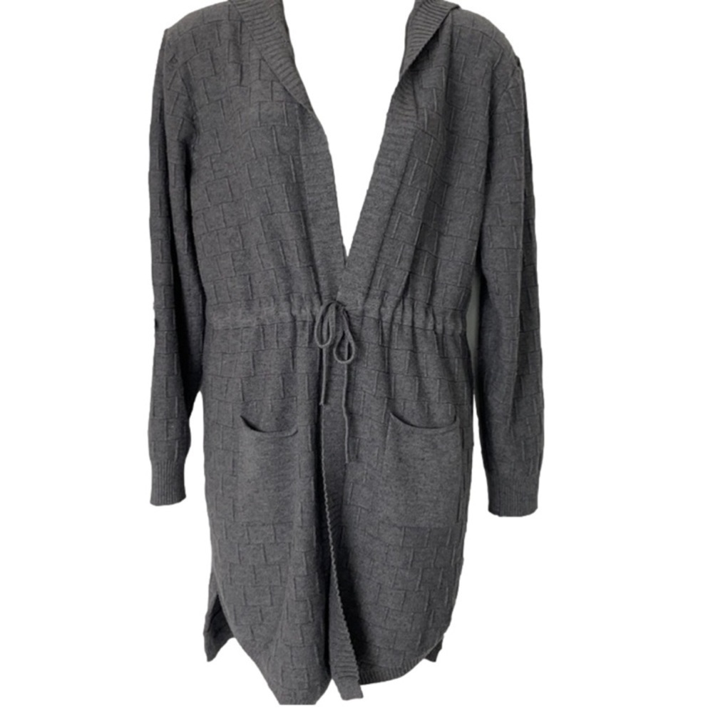 Hooded Open Sweater Jacket